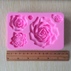 LARGE ROSE FLOWER MOULD 5PCS
