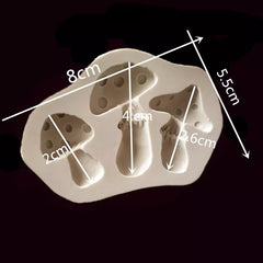 MINI MUSHROOMS MOULD 3 PCS
