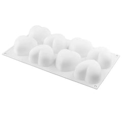 3D MINI SMOOTH LOVE HEARTS CHOCOLATE MOUSSE MOULD 8PCS