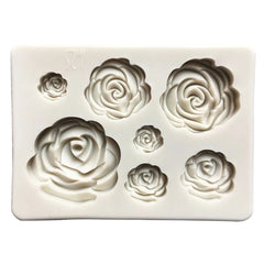 MINI ROSES ASSORTED SIZES SILICONE MOULD 7 PCS