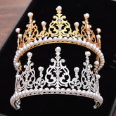 DAMASK TIARA WITH BEADS TOPPER