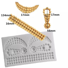 CLASSIC PEARL BORDER MOULD 3 PC SET (GREY)