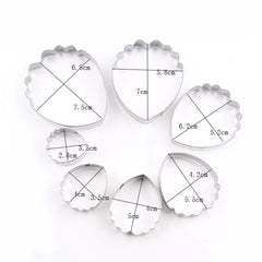 STAINLESS STEEL SIMPLE PEONY PETAL CUTTER SET