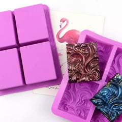 4 CAVITY EUROPEAN/MURAL/WAVE SOAP MOULD (PURPLE)