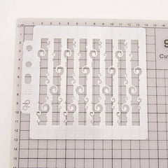 CURLING WAVES MINI COOKIE STENCIL 13 BY 13 CM