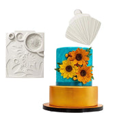 SUNFLOWER FLOWER PETALS VEINER PANEL SET 3PCS (GREY)