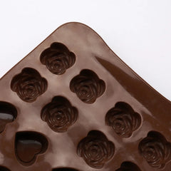 MINI LOVE HEARTS, ROSES & GIFTS CHOCOLATE MOULD 24 CAVITY