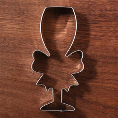 CELEBRATORY CHAMPAGNE BOTTLE AND GLASS COOKIE CUTTER SET 2PCS