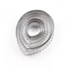 ROSE LEAF METALLIC CUTTER 6PCS A405