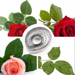 ROSE LEAF METALLIC CUTTER 6PCS A405