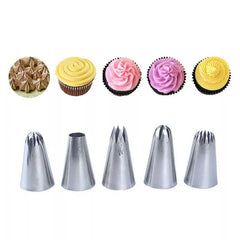 5 PC STAINLESS STEEL MEDIUM NOZZLE SET