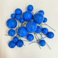 SHINY FAUX STYROFOAM BALLS CAKE TOPPERS