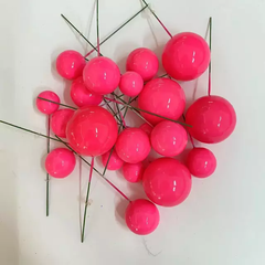 SHINY FAUX STYROFOAM BALLS CAKE TOPPERS