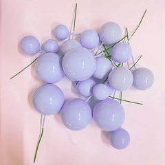 SHINY FAUX STYROFOAM BALLS CAKE TOPPERS