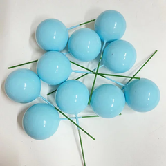 SHINY FAUX STYROFOAM BALLS CAKE TOPPERS