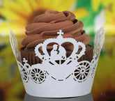 LASER CUT WEDDING CUPCAKE CAGES/WRAPPERS - {12 Pcs}