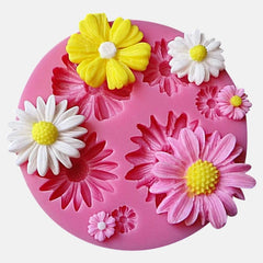 MINI ASSORTED DAISY FLOWERS MOULD 6PCS