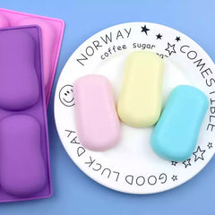 6 CAVITY CLASSIC SOAP SHAPE MOULD (RANDOM COLOUR)