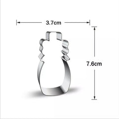 CELEBRATORY CHAMPAGNE BOTTLE AND GLASS COOKIE CUTTER SET 2PCS