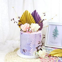 PAPER FANS/PALMS CAKE TOPPER 1PC