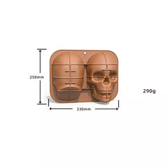 HALLOWEEN LARGE 3D SKULL/SKELETON HEAD CHOCOLATE MOULD