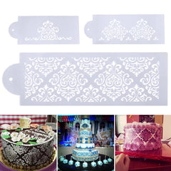 FILIGREE DAMASK STENCIL SET 3 PCS