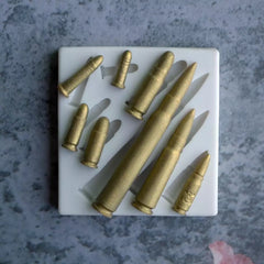 GUN AND BULLETS MOULDS 1 PC