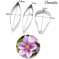 CLEMATIS FLOWER PETAL CUTTERS SET A337