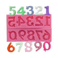 EMBELLISHED NUMBERS MOULD 0-9 WITH LOLLIPOP HOLE
