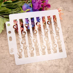 CURLING WAVES MINI COOKIE STENCIL 13 BY 13 CM