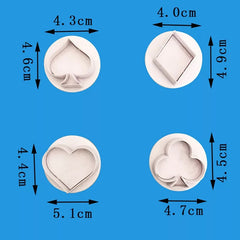 POKER SYMBOLS PLUNGER CUTTERS 4 PCS