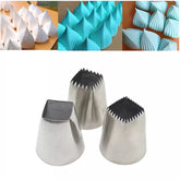 3 PC SQUARE STAINLESS STEEL LARGE NOZZLE SET