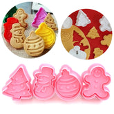 CHRISTMAS PLUNGER CUTTER SET 4 PCS