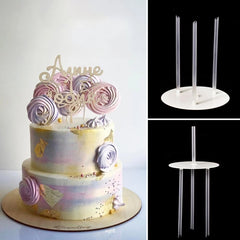 TIERED CAKE SUPPORTS WITH DOWELS SET (REUSABLE)