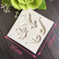 FLEUR DE LIS SCROLL MOULD 4 PC
