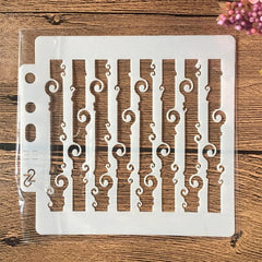 CURLING WAVES MINI COOKIE STENCIL 13 BY 13 CM