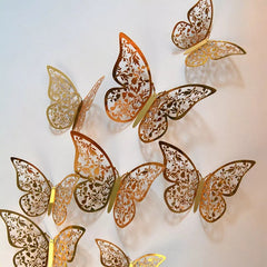 GOLD FOIL PAPER BUTTERFLIES CAKE TOPPER 1PC