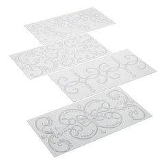 FONDANT EMBOSSER SCROLL IMPRINTS SET 4 PCS {CLEAR}