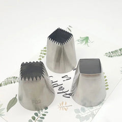 3 PC SQUARE STAINLESS STEEL LARGE NOZZLE SET