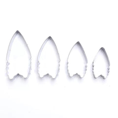 STAINLESS STEEL HEART PEONY PETAL CUTTER SET 4 PCS A326