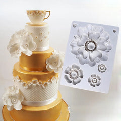 POPPY FLOWER MOULD 6PCS