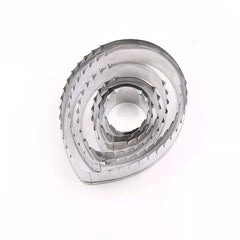 ROSE LEAF METALLIC CUTTER 6PCS A405