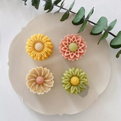 DAISIES COOKIE/DIWALI SWEETS/MOON CAKES PLUNGER MOULD 4PCS