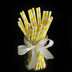 STRIPES LOLLIPOP/CAKE POP STICKS/STRAWS 24 PCS