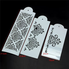 FILIGREE DAMASK STENCIL SET 3 PCS