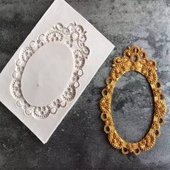 OVAL BEDAZZLED FRAME MOULD (LARGE)