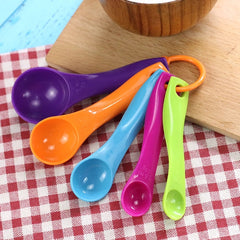 RAINBOW COLORED MEASURING SPOONS - 5PCS SET