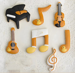 ASSORTED MUSIC COOKIE CUTTERS SET 6PCS