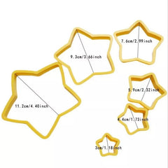 LARGE STAR COOKIE CUTTER SET 6PCS