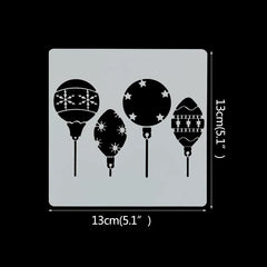 MINI CHRISTMAS DECORATION BALLS AND LIGHTS STENCIL